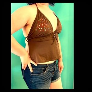 Women’s swimsuit halter tankini XL